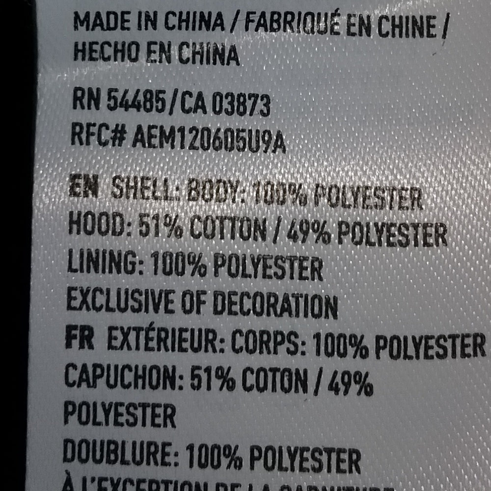 American Eagle Fleece Hoodie Bomber Jacket-Black-NWT