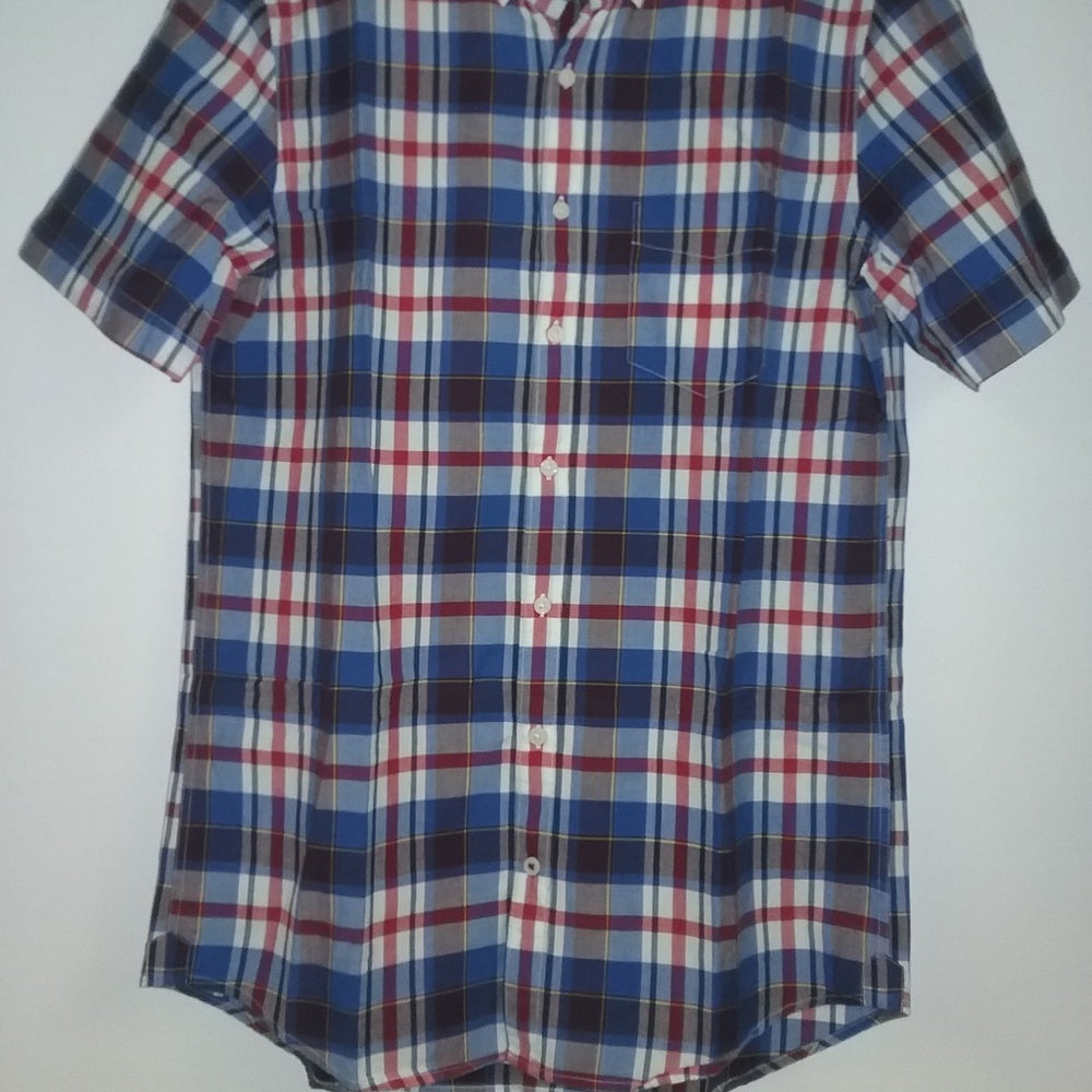 NWT AEO Medium Tall Mens Button Up Short Sleeve