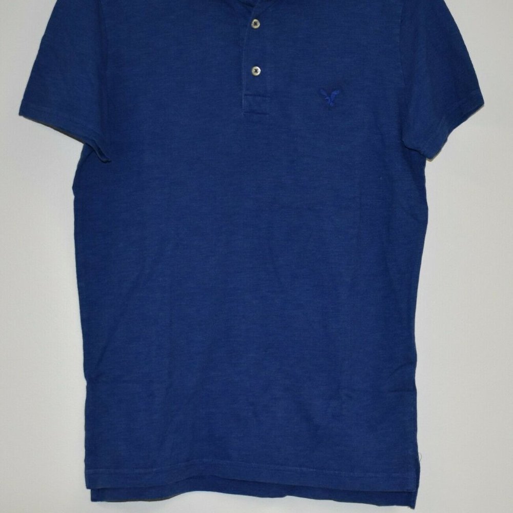 American Eagle Outfitters Men's Polo Shirt Blue-NWT