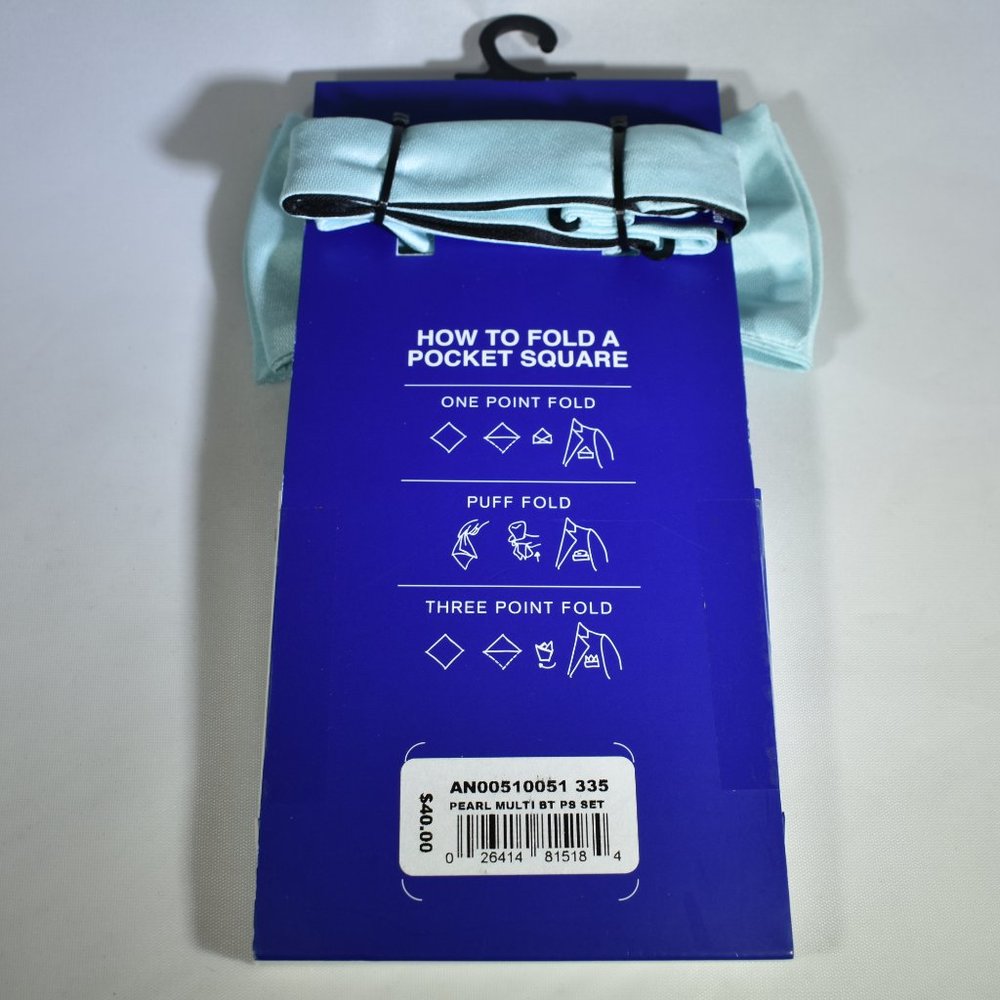 Apt. 9 Bow Tie & Pocket Square NWT Pearl Multi