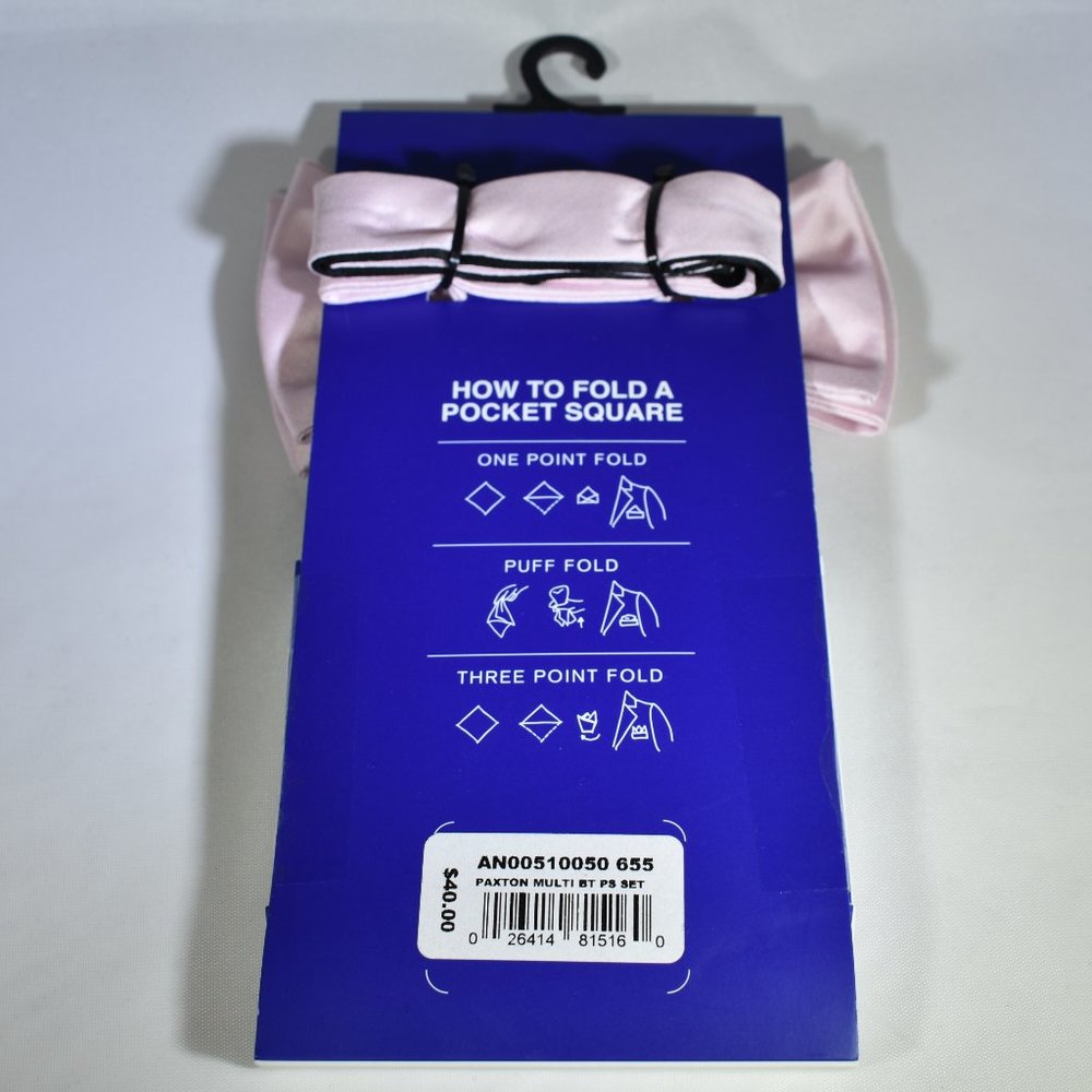 Apt. 9 NWT Bow Tie & Pocket Square Pink