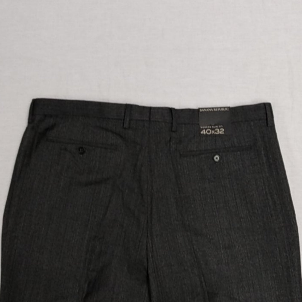 Banana Rep Modern Slim Wool Dress Pant - Dark Heather Grey - 40x32 - NWT