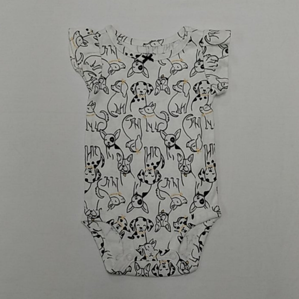 Carter's Bodysuits-White/Black/Grey-Happy Girl-New without Tags