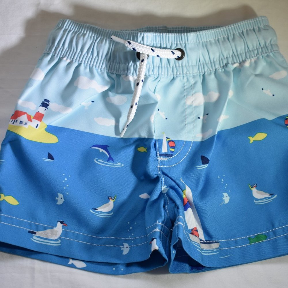 Carter's 6m Walrus/Sail Rash guard and Shorts Set-New with Tags