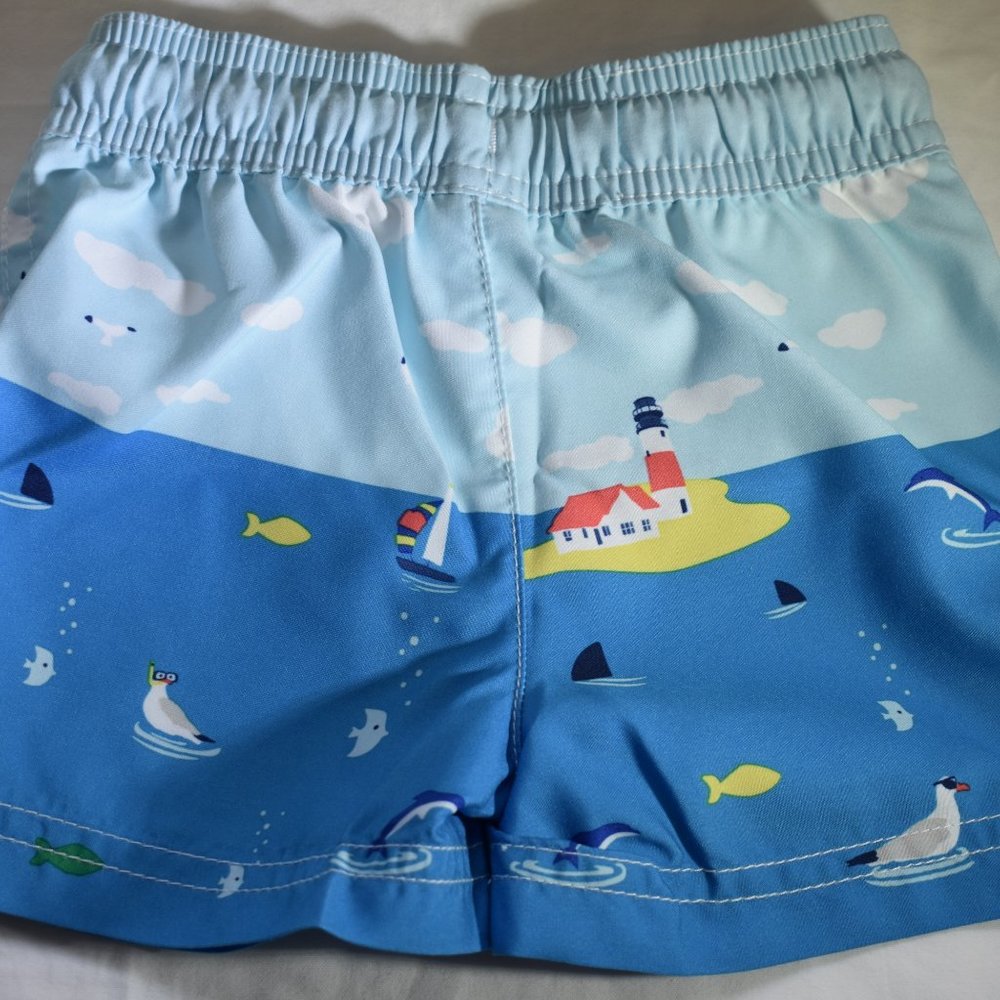 Carter's 6m Walrus/Sail Rash guard and Shorts Set-New with Tags