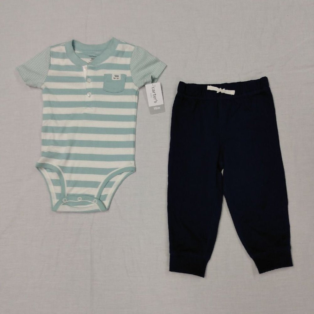 Carter's 2 Piece Striped Set-18 Months-NWT