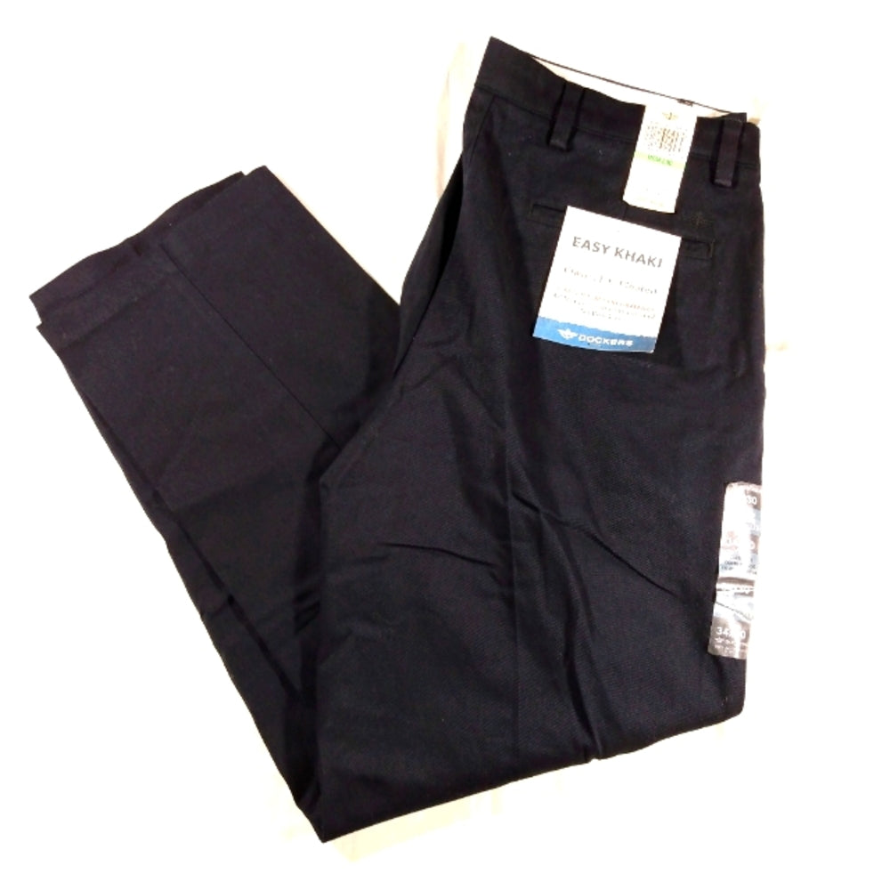Docker's Classic Fit Easy Khaki - Navy - 34x30 - New with Tags