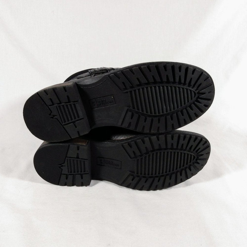 White Mountain Cantara Bootie Black Moto Buckle New in Box