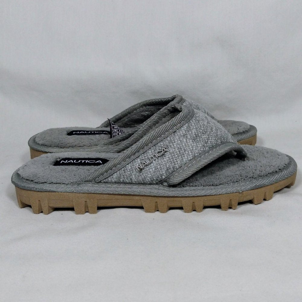 Nautica Women's Slipper Fluffy Warm Indoor/Outdoor Strap Sandal-New in Box