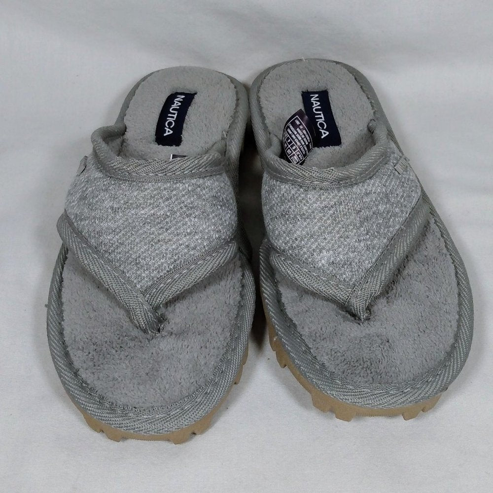 Nautica Women's Slipper Fluffy Warm Indoor/Outdoor Strap Sandal-New in Box