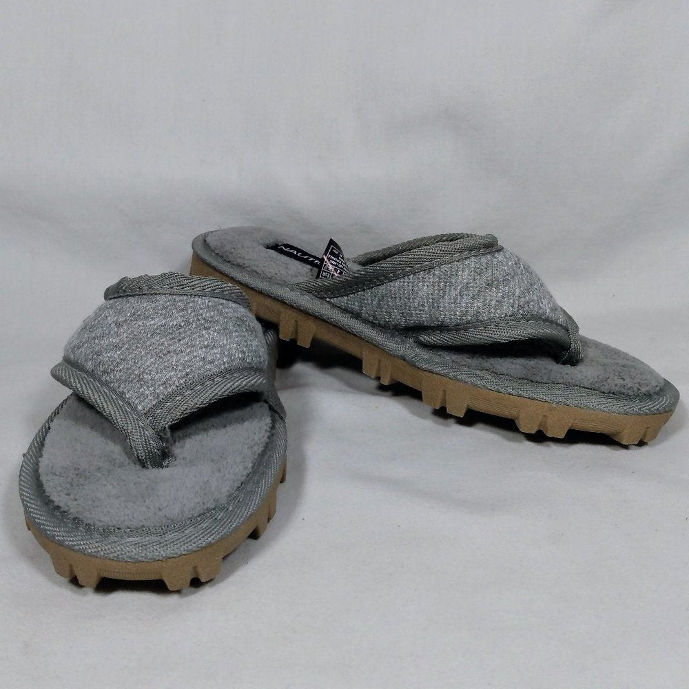 Nautica Women's Slipper Fluffy Warm Indoor/Outdoor Strap Sandal-New in Box