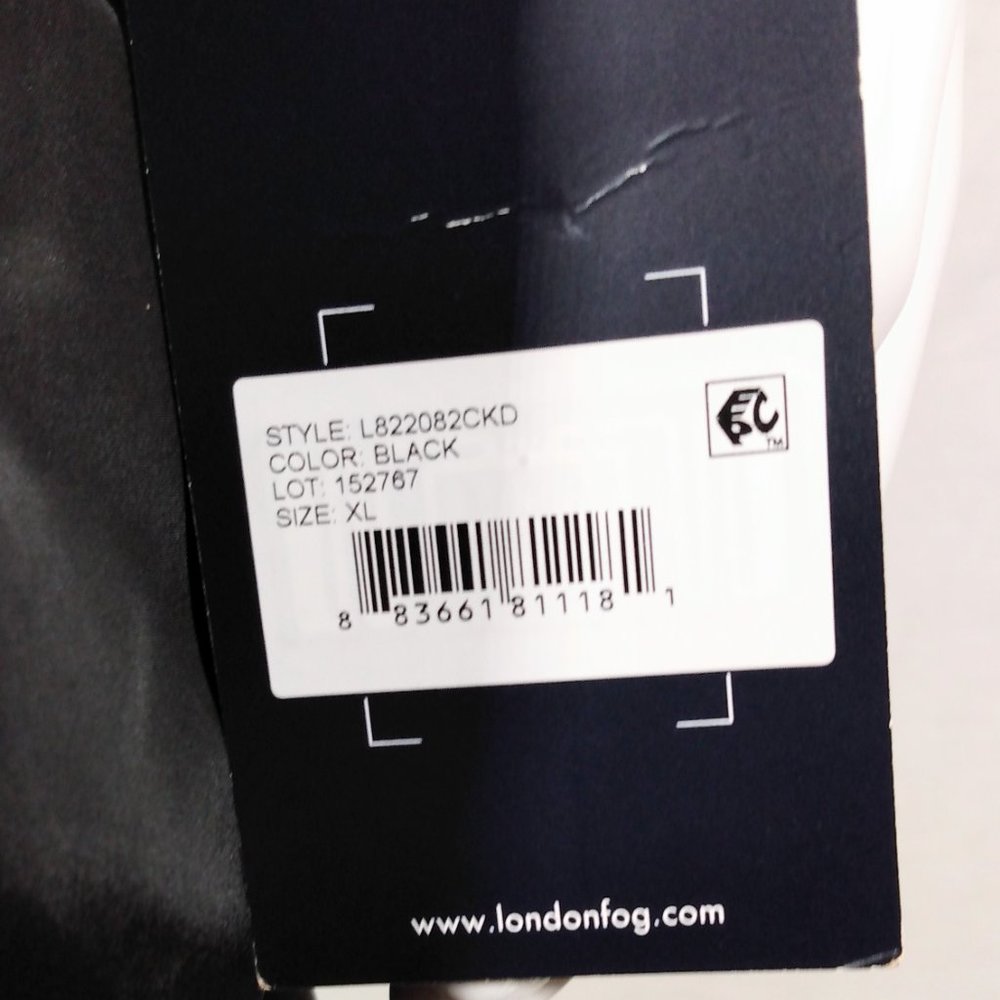 London Fog Tower Hooded Faux Fur Down Puffer Coat-Black-Various Sizes-NWT