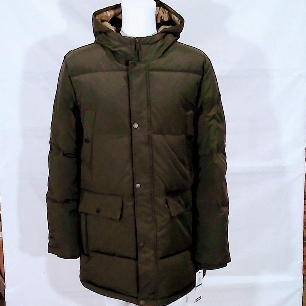Docker's Artic Cloth Heavyweight Hooded Parka-Dark Olive-XL-New with Tags