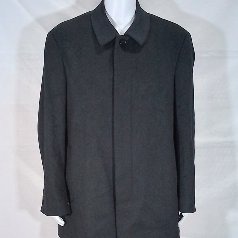 Jean-Paul Germain Classic-Fit Sander Wool-Blend Top Coat-Black-48R-NWOT