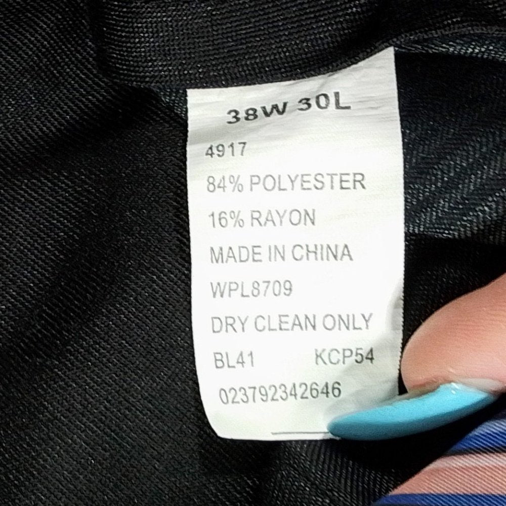 Billy London UK Suit Separate Pants - Dress Pants - 38x30 -NWOT - Black