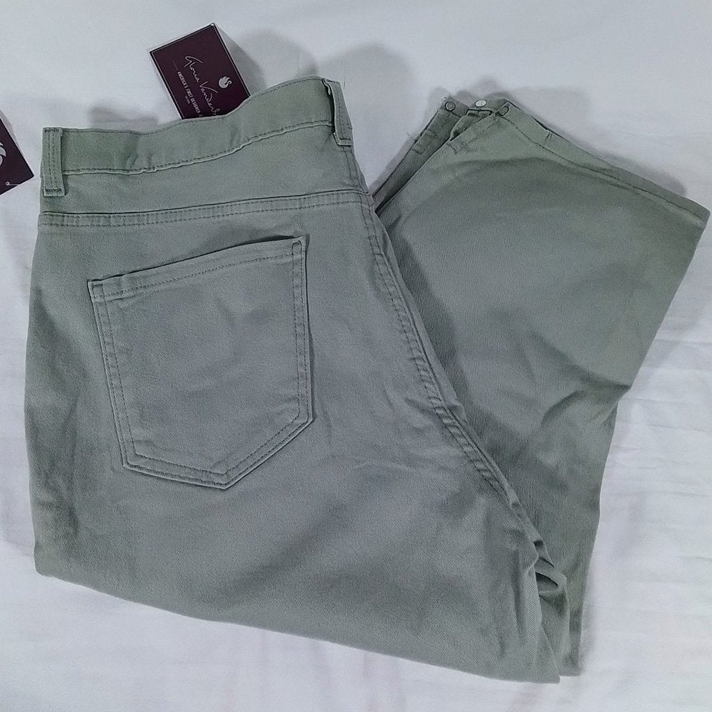 Gloria Vanderbilt Amanda Capri Women's Pants-Frosted Glass-Various Sizes-NWT