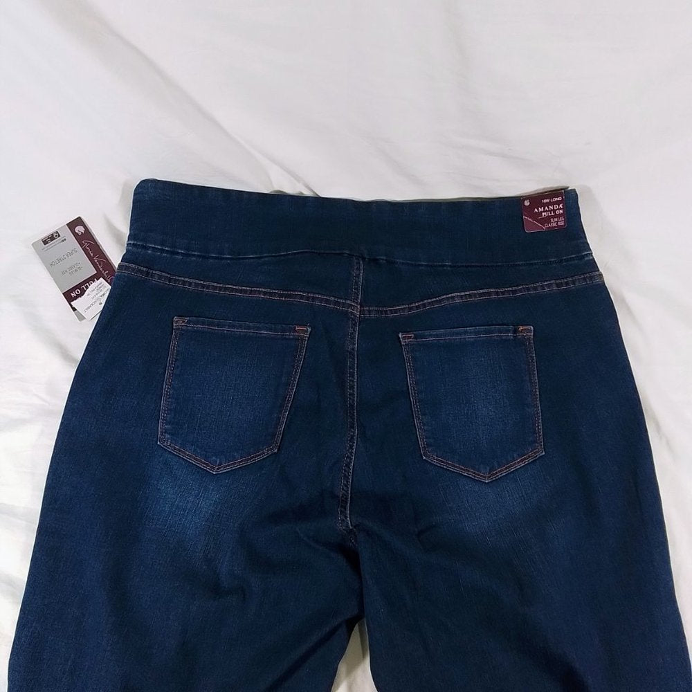 Gloria Vanderbilt Women's Amanda Pull-On Jeans-Vermont-Various Sizes-NWT