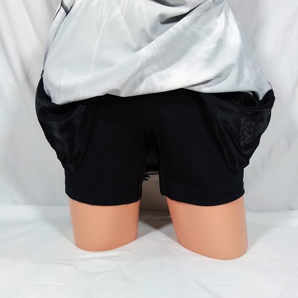 Lady Hagen Women's 16" Flounce Golf Skort-Placed Floral Black-Various Sizes-NWT