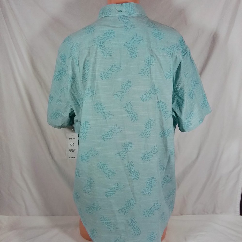 Hurley Men's One and Only Stretch Print Button Down Shirt-Various Sizes-Aura-NWT