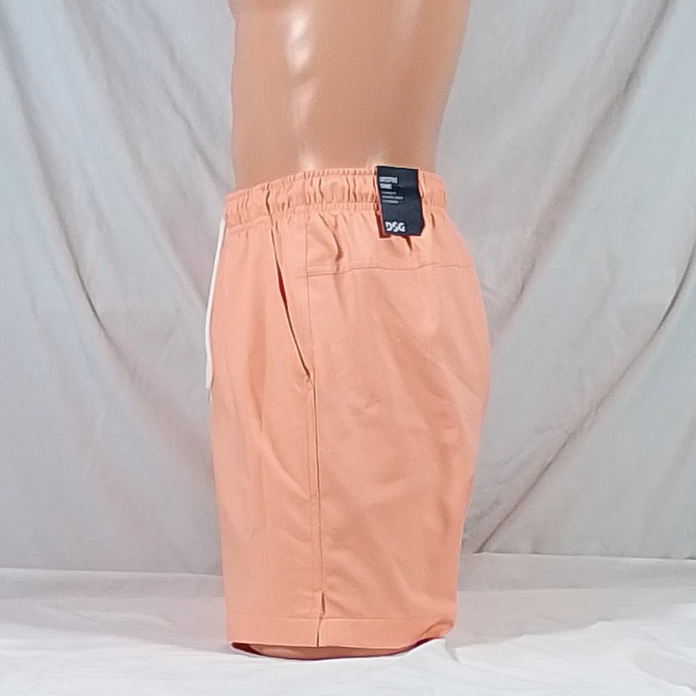 Men's Lifestyle 6" Loose Fit Short w/Elastic Waist-Peach Punch-Various Sizes-NWT