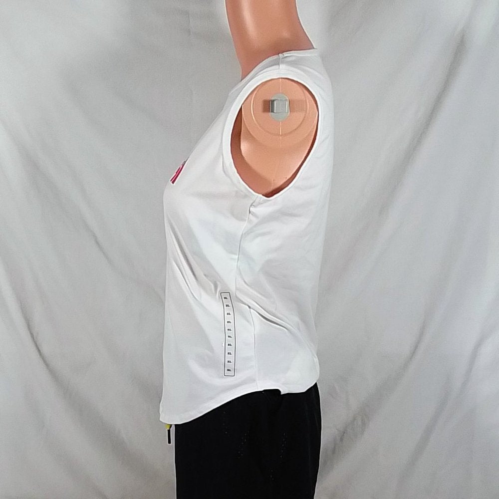 Girl's Graphic Tank Top Pure White USA-Large- New with Tags