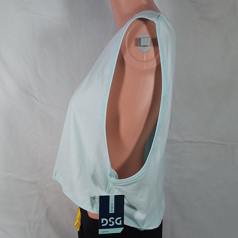 Women's Cotton Cropped Muscle Tank Top-Mint Froth-XXL-New with Tags