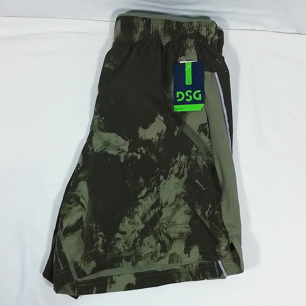 Men's Stride Shorts-Running Shorts-Swirl Light Olive-Various Sizes-New with Tags