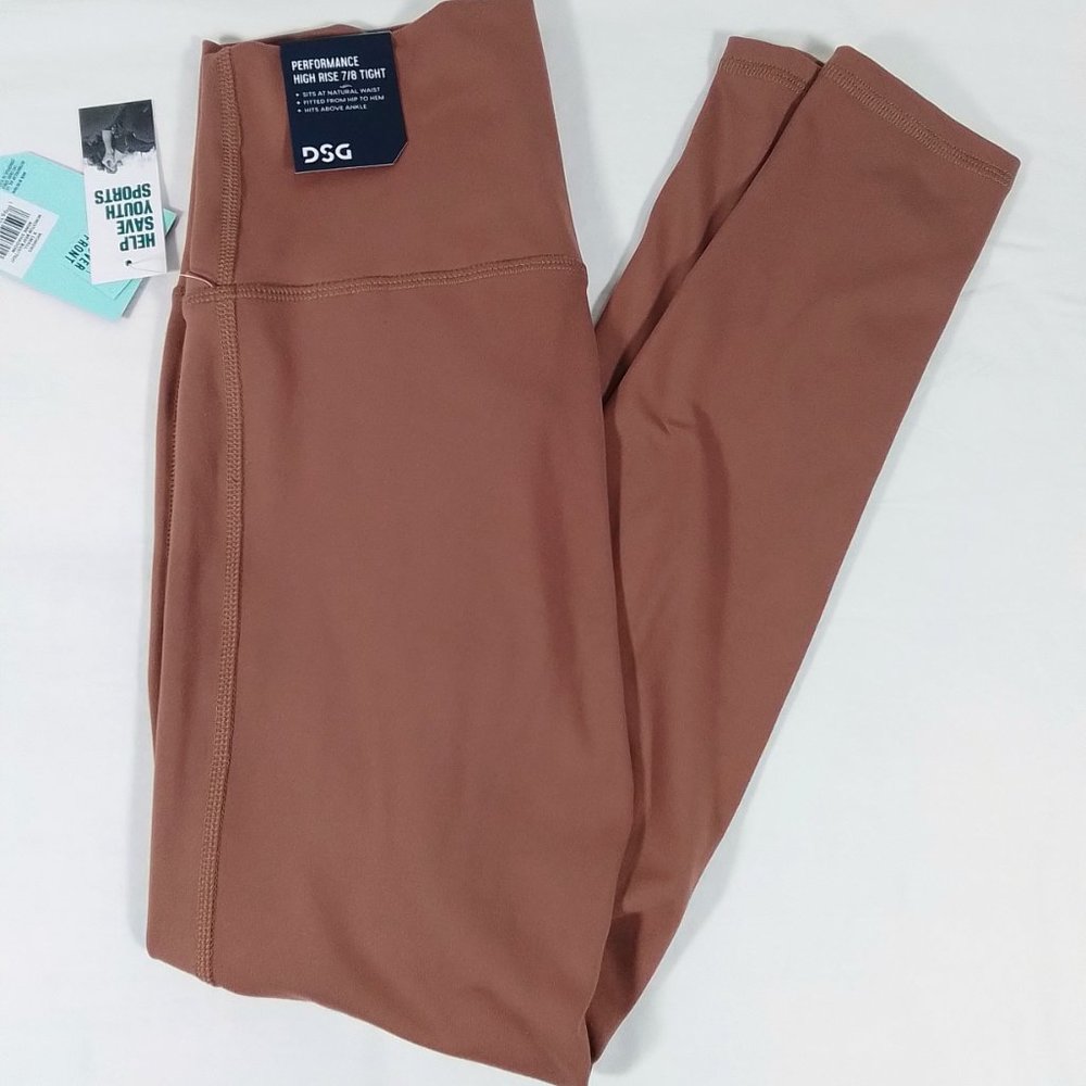 Women's Momentum Cross Leggings-Waist 7/8-Tights-Mink Shadow-New with Tags-XS