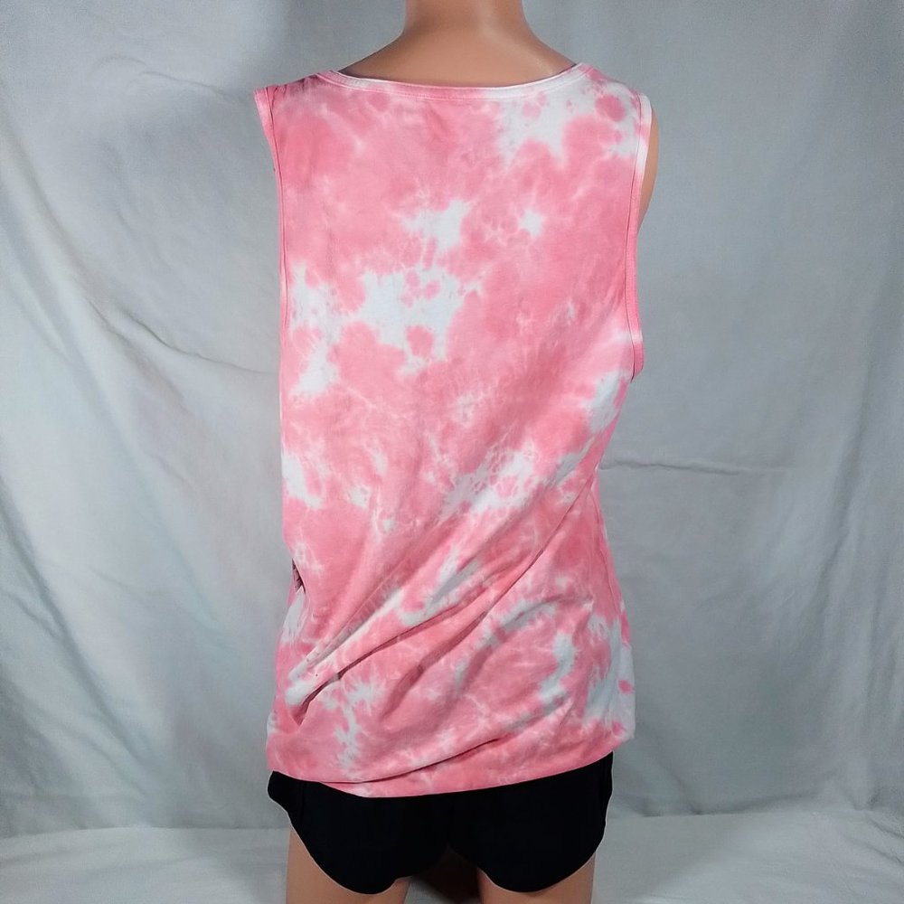 Hurley Men's Everyday Washed Lowers Tank Top-Pink Tie Dye-Size Small-NWT