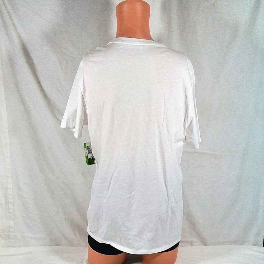 Men's SS Cotton Graphic Tee Pure White Linear USA-Various Sizes-New with Tags