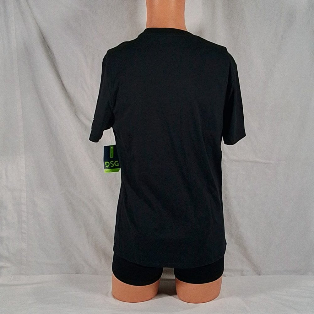 Men's SS Cotton Graphic Tee Pure Black Americana Stripe-Various Sizes-NWT