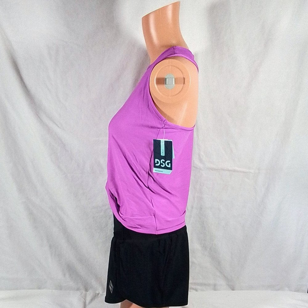 Girl's Twist Front Tank Top Lilac Fields-XL-New with Tags