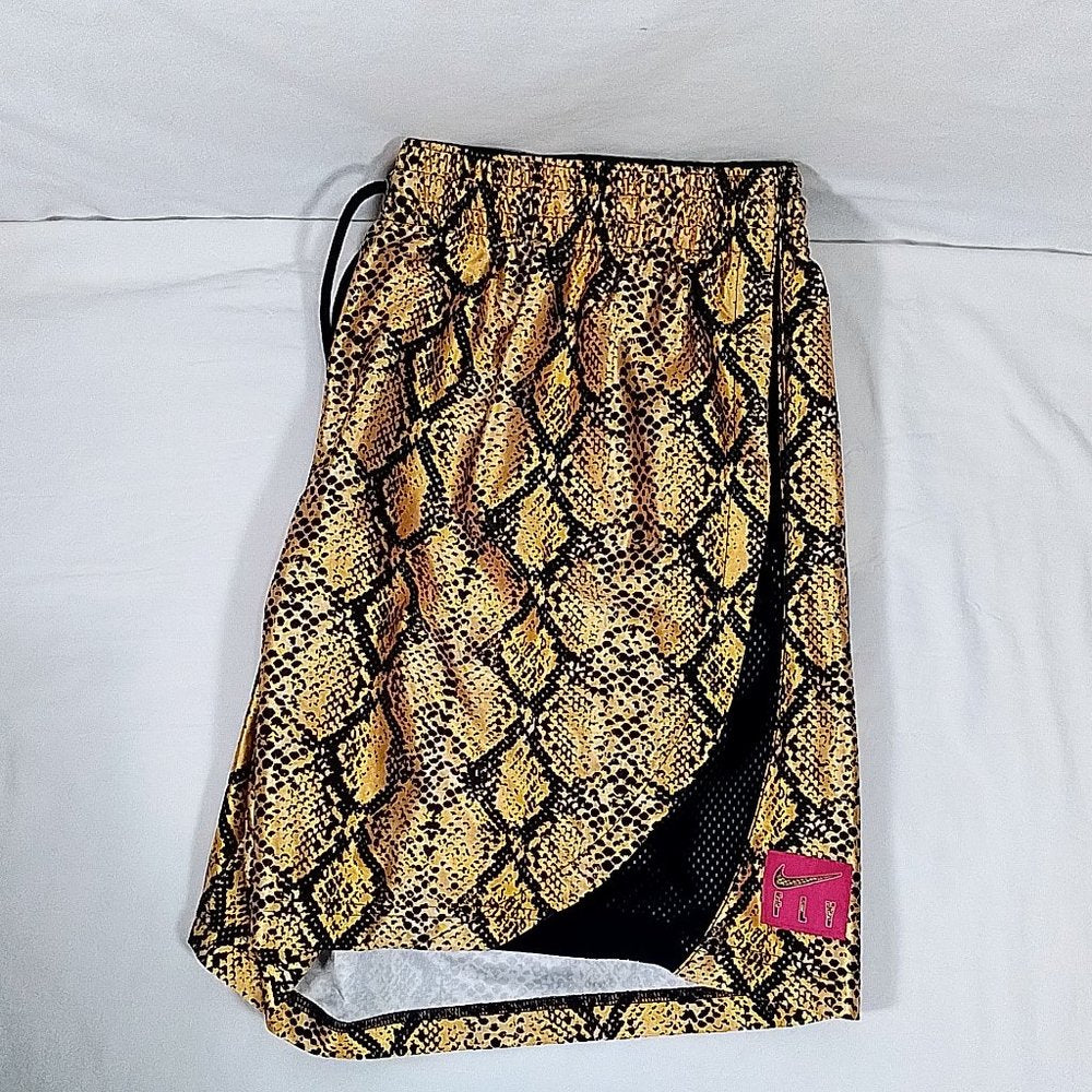 Nike Dri-FIT Rebel Fly M Women's Basketball Shorts-Vivid Sulfur Black-NWT