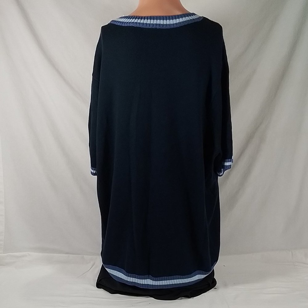 Women's Lady Hagen Half Sleeve Dark Navy Crewneck Golf Sweater-Size 1X-NWT