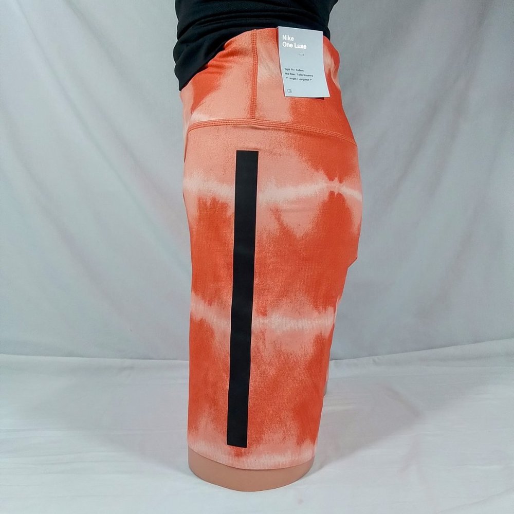 Nike One Luxe Women's Mid Rise Printed Training Short Madder Root-Various Sz-NWT