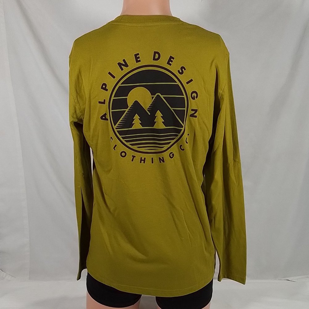 Men's Alpine Design Long Sleeve Graphic T-Shirt Tree Moss-Various Szs-New w/Tag