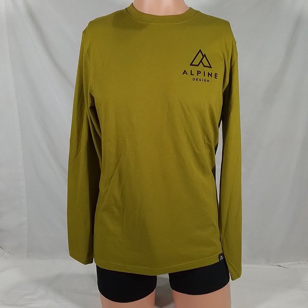 Men's Alpine Design Long Sleeve Graphic T-Shirt Tree Moss-Various Szs-New w/Tag