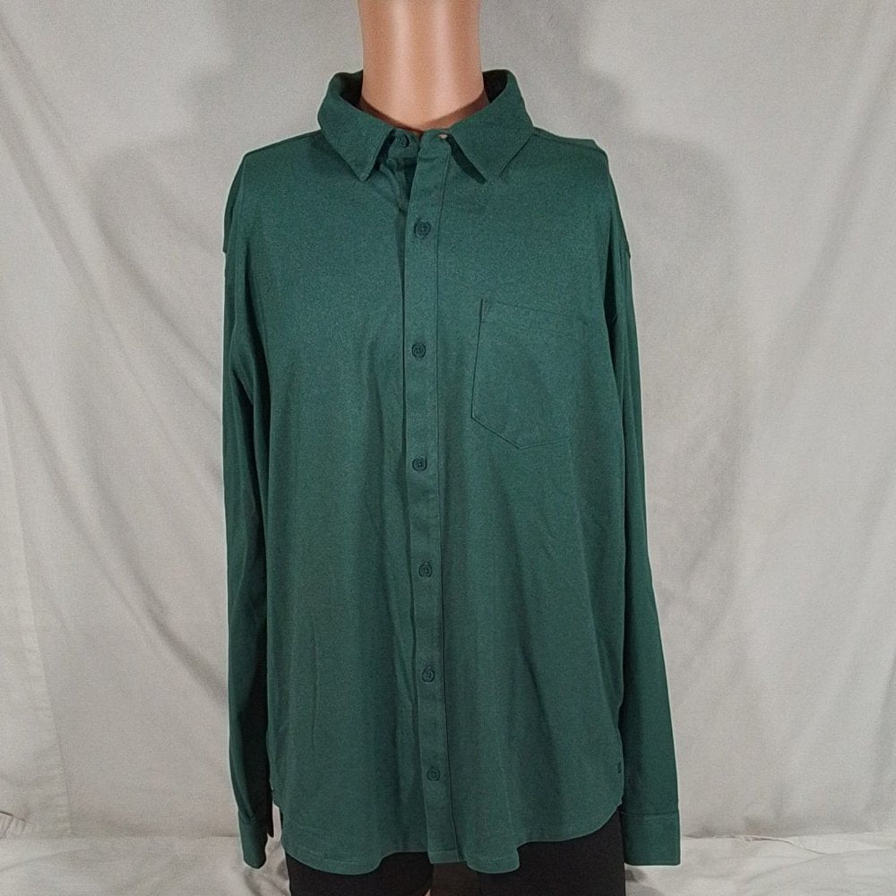 Men's VRST Long Sleeve Button Down Shirt Mineral Teal Heather -Various Sizes-NWT