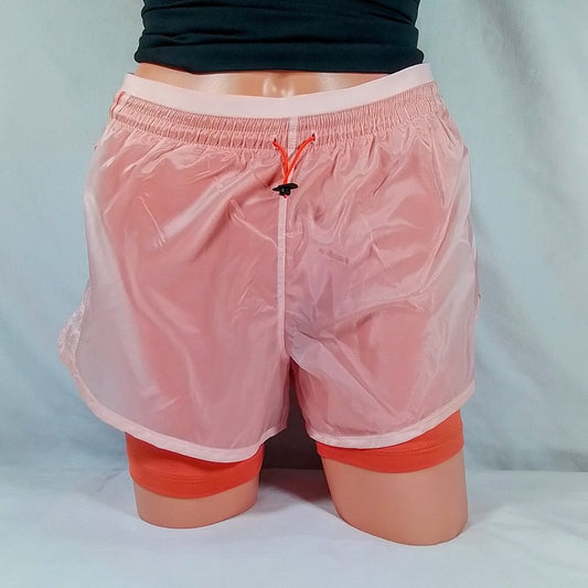 Women's Nike Icon Clash Tempo Luxe Mid Rise Running Shorts-Madder Root-XS-NWT