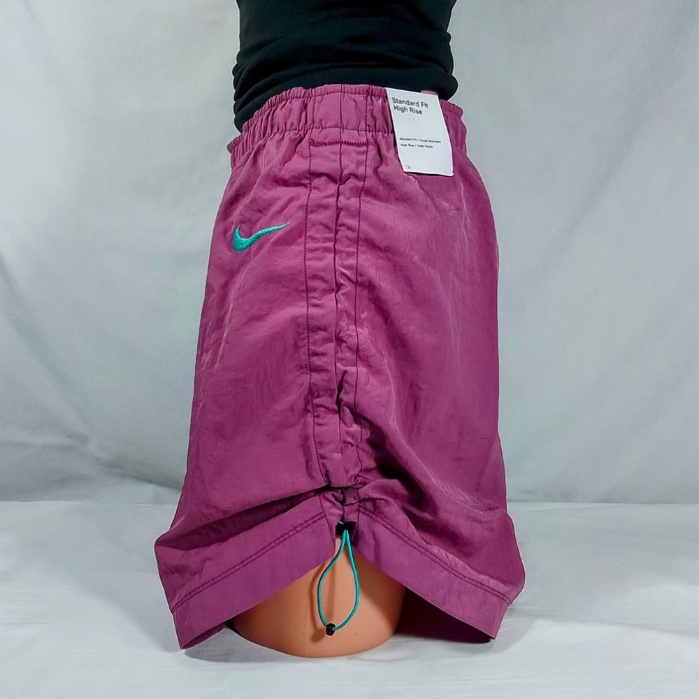 Women's Nike Sportswear Swoosh Woven High Rise Skirt-Light Bordeaux-Various Size
