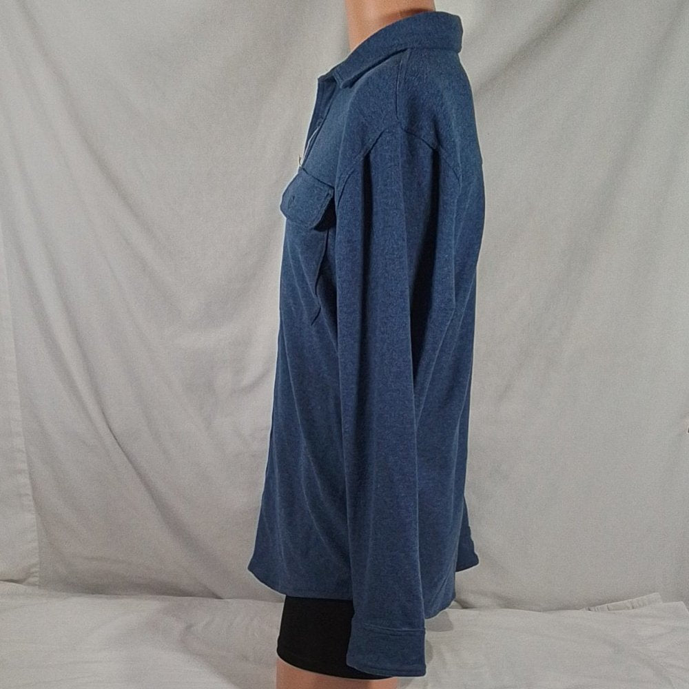 Men's Alpine Design Wanderful Knit LS Shirt Indigo Heather-Various Sizes-NWT