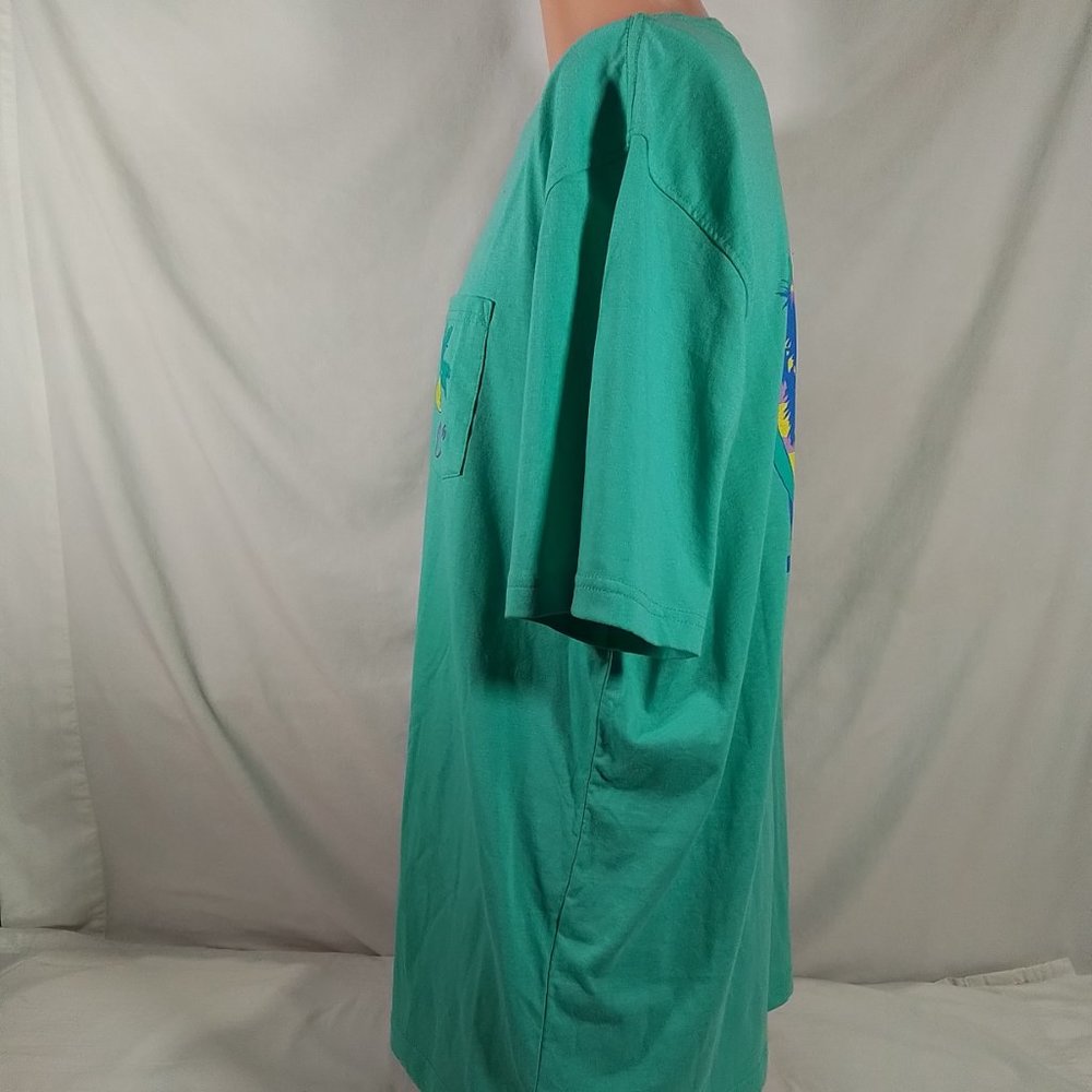 Men's Chubbies Classic Pocket Aquamarines T-Shirt-Mint Heather- Small - NWT