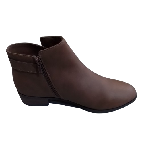 Women's St John's Bay Rayford Stacked Heel Booties - Chocolate - 8W - NIB