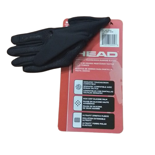Women's Head Touchscreen Running Gloves - Black - Medium - NWT