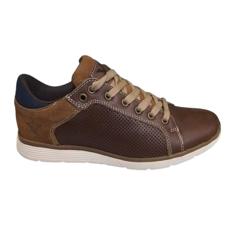 Men's Territory Ramble Leather Casual Sneakers - Brown - 8.5 - NIB