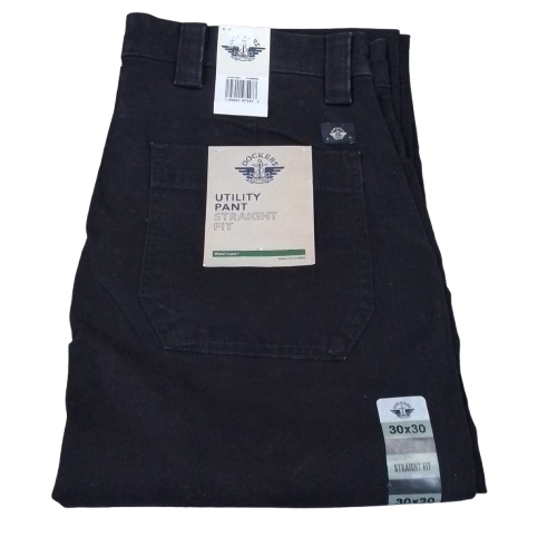 Men's Dockers Straight Fit Canvas Utility Pants - Black - 30x30 - NWT