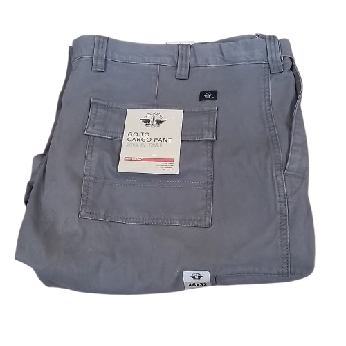 Men's Dockers Big & Tall Go-To Cargo Pants - Grey - 46x32 - NWT