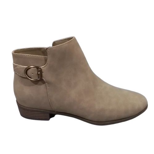 Women's St John's Bay Rayford Stacked Heel Booties - Sand - 10W - NIB