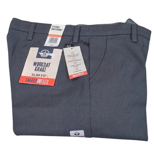Men's Dockers Slim Fit Flay Front Workday Khakis - Grey - 32x32 - NWT