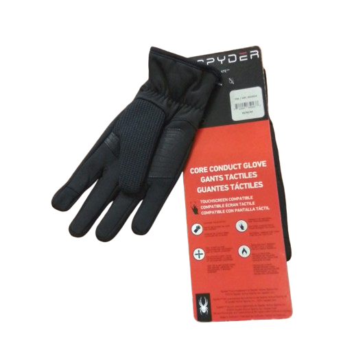 Men's Spyder Core Conduct Touchscreen Compatible Gloves - Black - M - NWT